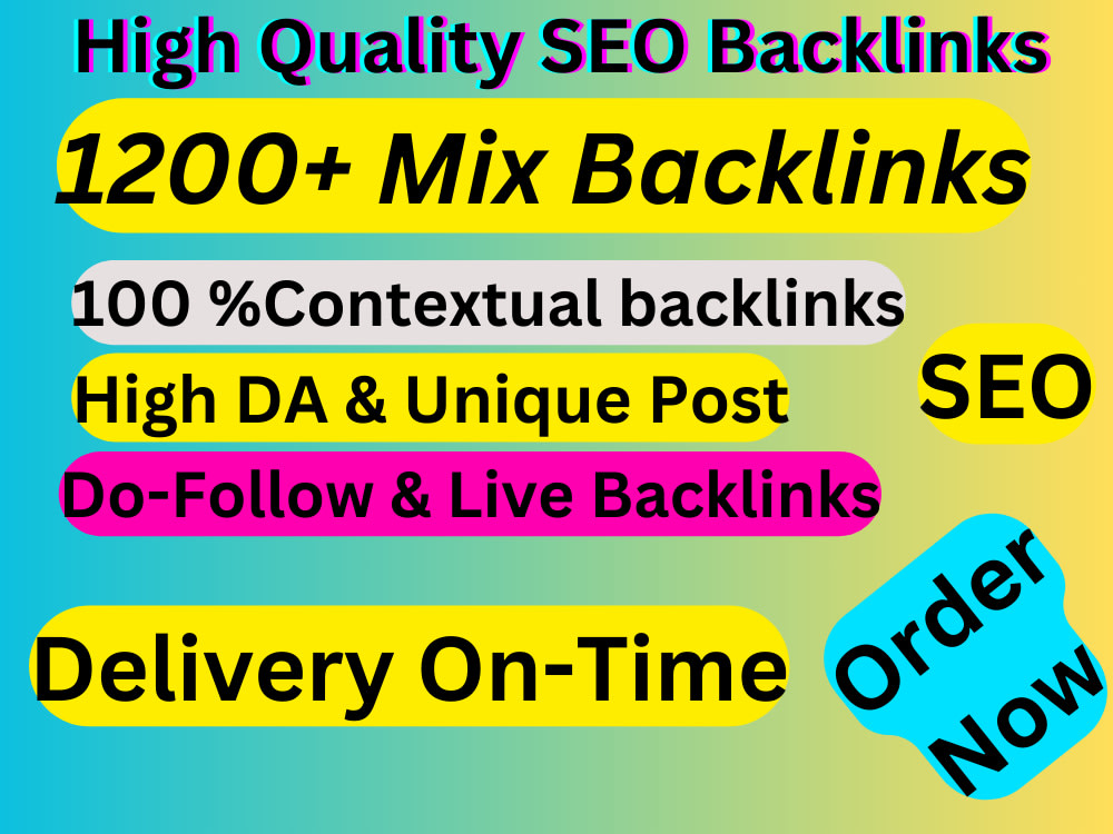 1250 SEO Mix Backlinks Package for Just $10