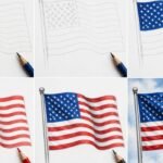 USA Flag Drawing